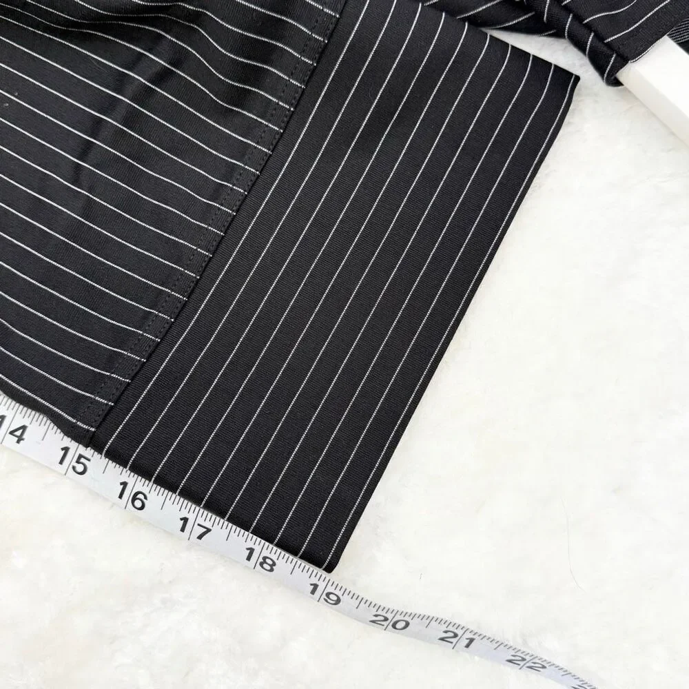 Balera Sleeveless Pin Stripe Top With Collar and Matching Pin Stripe Pants Style